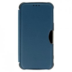 Funda Flip Cover Samsung Galaxy A14 5G Azul Marino Razor Carbon Con Protector De Cámara