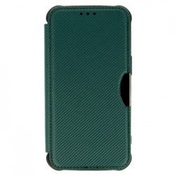 Funda Flip Cover Samsung Galaxy S23 Ultra Verde Razor Carbon Con Protector De Cámara