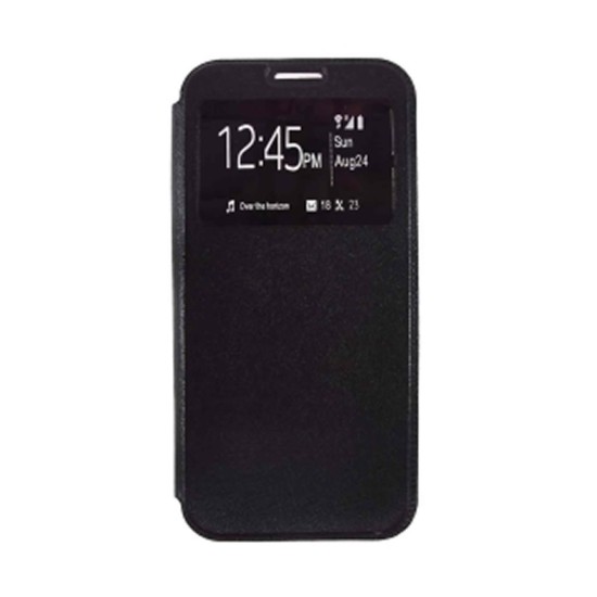 Funda De Silicona Flip Cover Con Candy Window Samsung Galaxy A9 2018 Negro