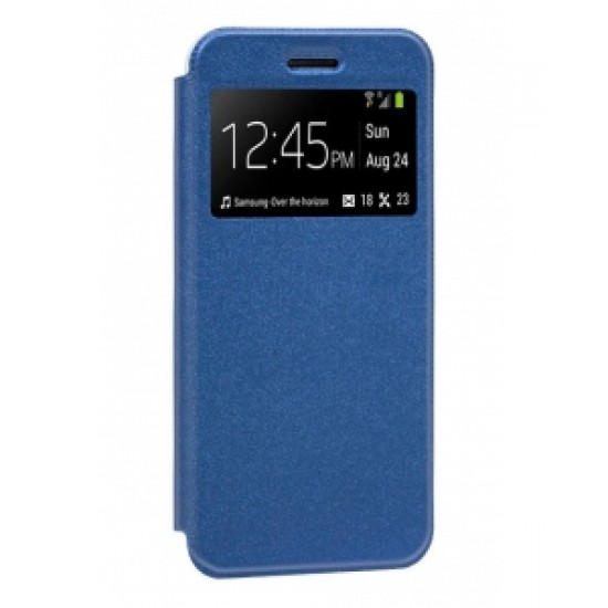 Funda Flip Cover Con Ventana Candy Samsung Galaxy A8 Plus Azul