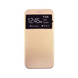 Funda De Silicona Flip Cover Con Candy Window Samsung Galaxy A22 5G Dorado