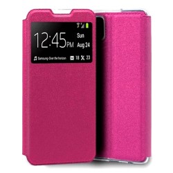 Funda De Silicona Flip Cover Con Candy Window Samsung Galaxy A02 Rosa