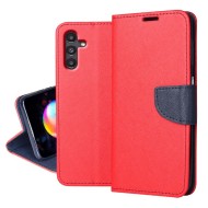 Samsung Galaxy A13 5G Red Fancy Flip Cover Case