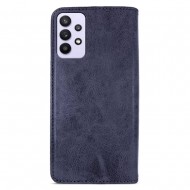 Funda Flip Cover Wallet Samsung Galaxy A33 5G Azul Oscuro Couro