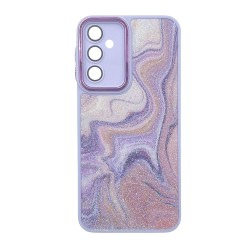 Samsung Galaxy A24 4G Lilac Glitter Silicone TPU Case With Camera Lens Protector Elektro