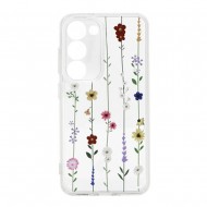 Capa Silicone Samsung Galaxy A14 4g/5g Transparente Flor Design 4 Com Protetor De Câmera