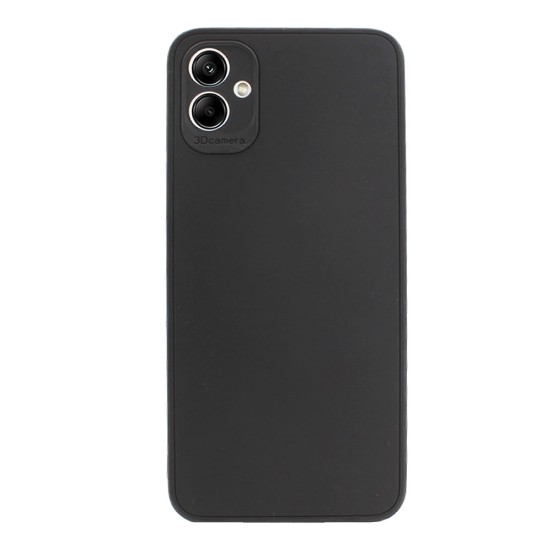 Samsung Galaxy A04e Black Silicone Gel Case With 3D Camera Protector