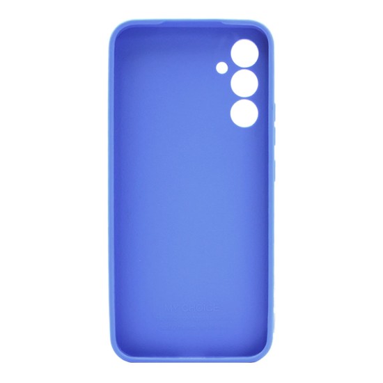 Funda De Silicona Samsung Galaxy A34 5G Azul Con Protector De Cámara 3D