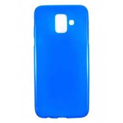 Funda De Silicona Samsung Galaxy A6 Plus 2018 Azul Mate