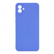 Capa Silicone Samsung Galaxy A04 Azul Com Protetor De Câmera 3d