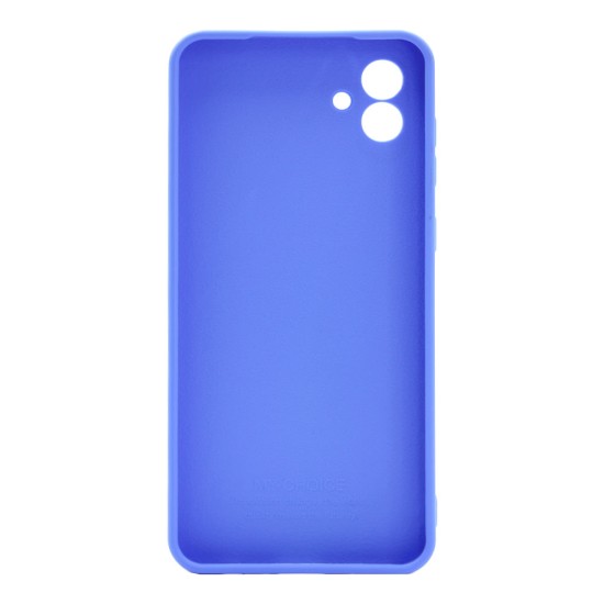Capa Silicone Samsung Galaxy A04 Azul Com Protetor De Câmera 3d