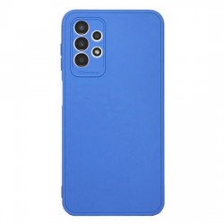 Samsung Galaxy A23 Blue Silicone Case With 3D Camera Protector