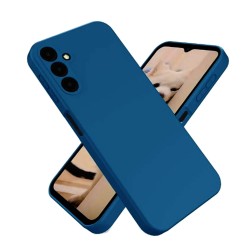 Capa Silicone Samsung Galaxy A16 Azul Escuro Com Protetor De Câmera