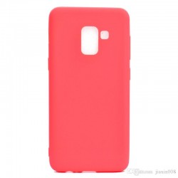 Funda De Silicona Samsung Galaxy A8 2018 Rosa Mate