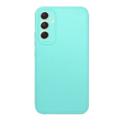 Funda De Silicona Samsung Galaxy A34 Verde Turquesa Con Protector De Cámara 3D