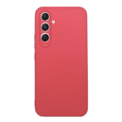 Funda De Silicona Samsung Galaxy A54 Rojo Con Protector De Cámara 3D