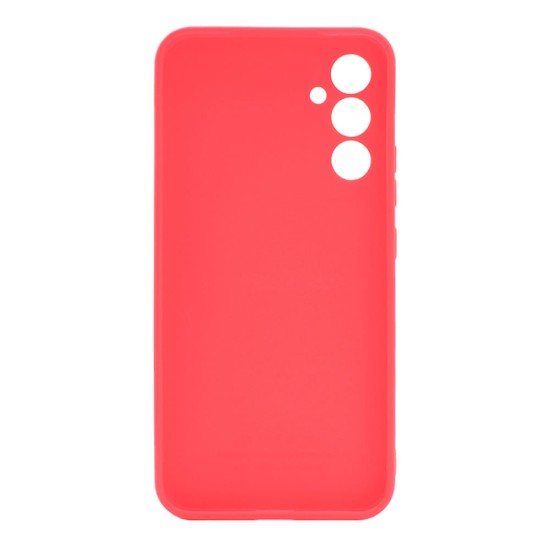 Samsung Galaxy A55 Red Silicone Gel Case With 3D Camera Protector