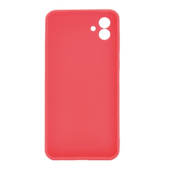 Capa Silicone Samsung Galaxy A04 Vermelho Com Protetor De Câmera 3d