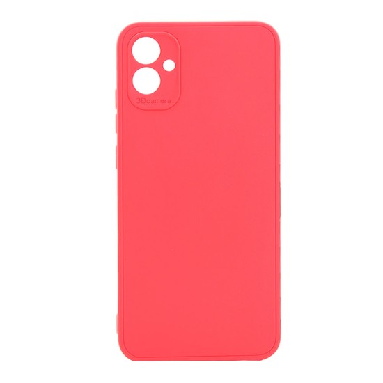 Samsung Galaxy A04e Red Silicone Gel Case With 3D Camera Protector