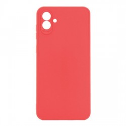 Samsung Galaxy A05 Red Silicone Case With 3D Camera Protector