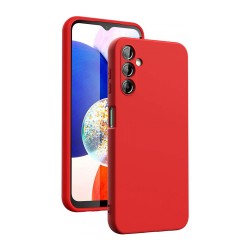 Capa Silicone Samsung Galaxy A16 Vermelho Com Protetor De Câmera