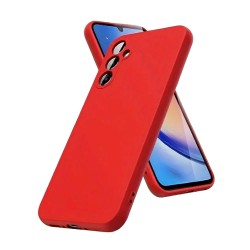 Capa Silicone Samsung Galaxy A16 Vermelho Com Protetor De Câmera