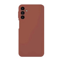 Capa Silicone Samsung Galaxy A16 Castanho Com Protetor De Câmera