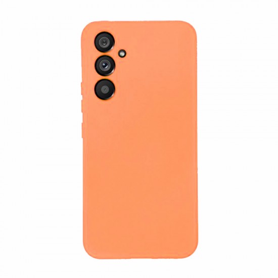 Funda De Silicona Samsung Galaxy S24 Naranja Con Protector De Cámara