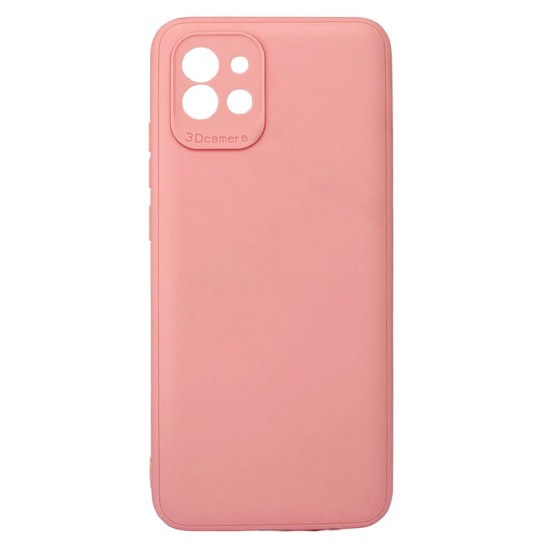 Funda De Silicona Samsung Galaxy A03 Rosa Claro Con Protector De Cámara