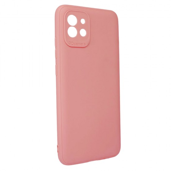 Funda De Silicona Samsung Galaxy A03 Rosa Claro Con Protector De Cámara