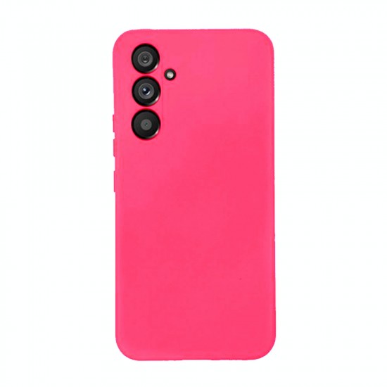 Funda De Silicona Samsung Galaxy S24 Rosa Choque Con Protector De Cámara