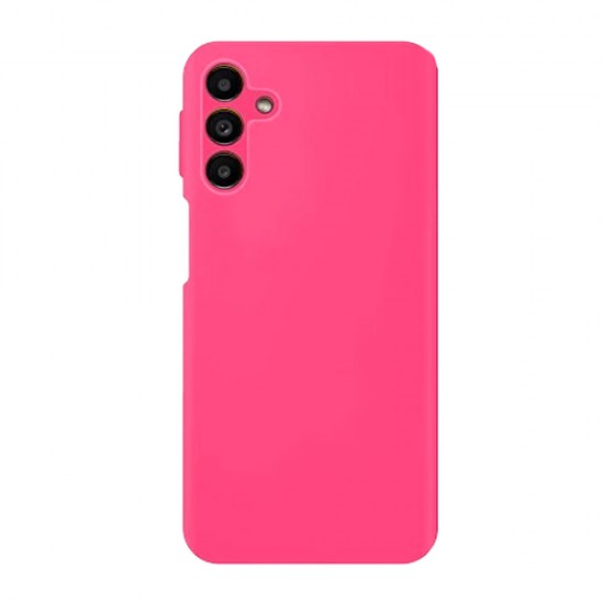 Funda De Silicona Samsung Galaxy A15 Rosa Choque Con Protector De Cámara