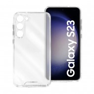 Capa Silicone Dura Anti-Choque Samsung Galaxy S23 Transparente Com Protetor De Câmera