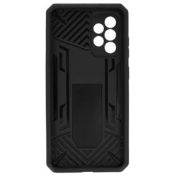 Funda De Silicona Dura Antigolpes Samsung Galaxy A52 4G/5G/A52s Negro Con Protector De Cámara Y Kickstand