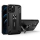 Anti-shock Armor Carbon Silicone Case Samsung Galaxy A22 4G Black Kickstand