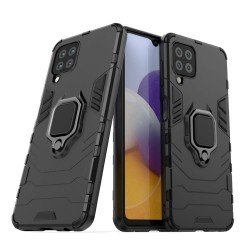 Funda De Silicona Antigolpes Armor Carbon Samsung Galaxy A12 Negro Ring Armor