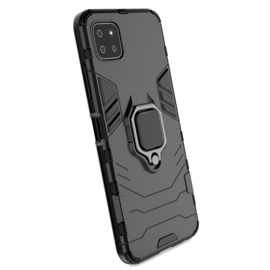 Funda De Silicona Antigolpes Armor Carbon Samsung Galaxy A22 5g Negro Ring Armor