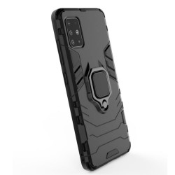 Funda De Silicona Antigolpes Armor Carbon Samsung Galaxy A51 Negro Ring Armor