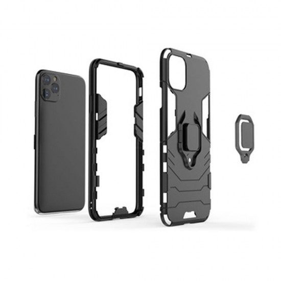 Capa Silicone Anti-Choque Armor Carbon Samsung Galaxy A24 4g/A25 5g Preto Ring Armor