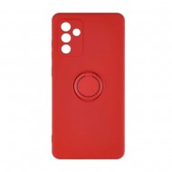 Capa Silicone Com Anel De Dedo Samsung Galaxy A24 4g/A25 5g Vermelho Com Protetor De Câmera