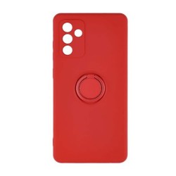 Samsung Galaxy A24 4G/A25 5G Red With Camera Protector And Ring Holder Silicone Case