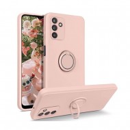 Funda De Silicona Samsung Galaxy A24 4G/A25 5G Rosa Con Protector De Cámara Y Soporte De Anilla