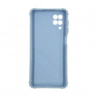 Funda De Gel De Silicona Bumper Samsung Galaxy A12 5G Azul Holográfico Con Protector De Cámara