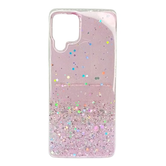 Funda De Silicona Samsung Galaxy A22 4g A225 Con dibujo Bling Glitter Rosa