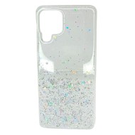 Funda De Silicona Samsung Galaxy A22 4g A225 Con dibujo Bling Glitter Transparente