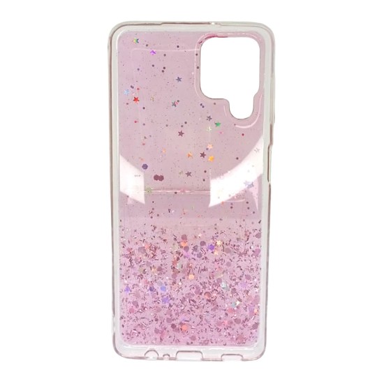 Funda De Silicona Samsung Galaxy A22 4g A225 Con dibujo Bling Glitter Rosa