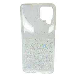 Funda De Silicona Samsung Galaxy A22 4g A225 Con dibujo Bling Glitter Transparente