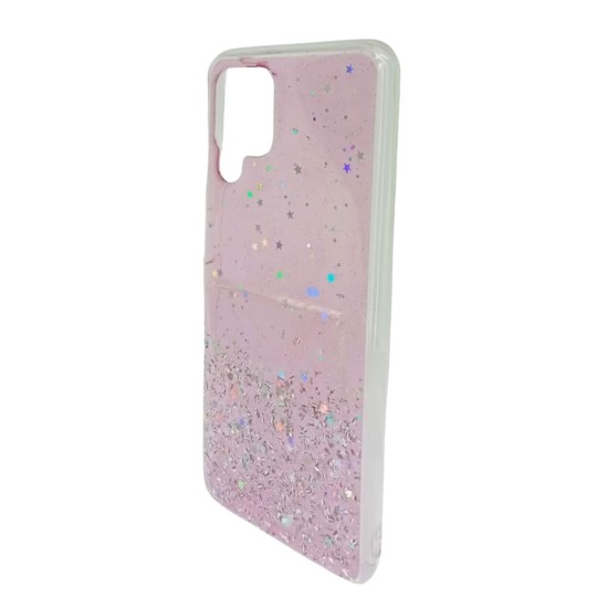 Funda De Silicona Samsung Galaxy A22 4g A225 Con dibujo Bling Glitter Rosa