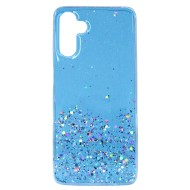 Funda De Silicona Samsung Galaxy A13 5G Con Dibujo Bling Glitter Azul
