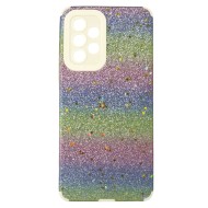 Funda De Silicona Bling Glitter Samsung Galaxy A53 5G Creme Tricolor